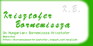 krisztofer bornemissza business card